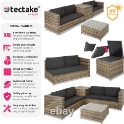 Corner Sofa Garden Furniture Rattan Set Patio Metal Table and Chairs Storage Box