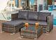 Corner Sofa Rattan Garden L-shape 4 Seater Furniture Set Indoor/outdoor Patio