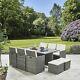 Cube 2019 Rattan Garden Furniture Set Chairs Table Outdoor Patio Wicker 10 Seats