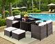 Cube Rattan Garden Furniture 9 Piece Set Colour Choice And With Cover Option