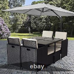 Cube Rattan Garden Furniture Set Chairs Sofa Table Patio Wicker 8 Seater