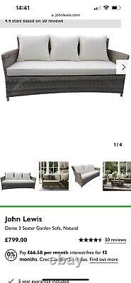 Delivered? John Lewis Dante Rattan Garden Outdoor Furniture Sofa Set Rrp £1625