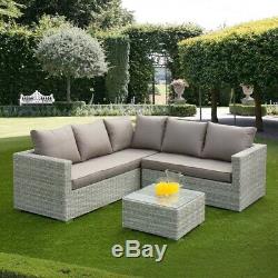 Denver 5 Seat Rattan Wicker Luxury Sofa Set Chair Garden Patio Furniture