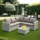Denver 5 Seat Rattan Wicker Luxury Sofa Set Chair Garden Patio Furniture