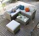 Ecosunny Rattan Garden Furniture 6 Seater Corner Sofa Set With Cover