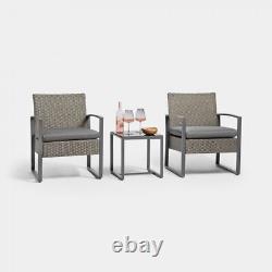 Ex Display Set 2 Seater Rattan Chairs & Table Garden Furniture Set Patio