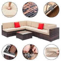 Extra Large Rattan Garden Furniture Corner Sofa Lounge Set In/Outdoor Extra Wide