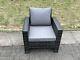 Fimous High Back Pe Rattan Garden Arm Chair Outdoor Garden Furniture Accessory