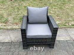 Fimous High Back PE Rattan Garden Arm Chair Outdoor Garden Furniture Accessory