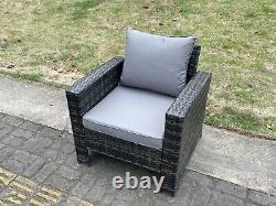 Fimous High Back PE Rattan Garden Arm Chair Outdoor Garden Furniture Accessory