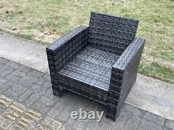 Fimous High Back PE Rattan Garden Arm Chair Outdoor Garden Furniture Accessory