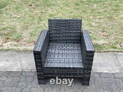 Fimous High Back PE Rattan Garden Arm Chair Outdoor Garden Furniture Accessory