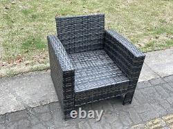 Fimous High Back PE Rattan Garden Arm Chair Outdoor Garden Furniture Accessory