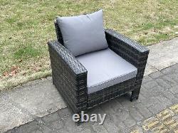 Fimous High Back PE Rattan Garden Arm Chair Outdoor Garden Furniture Accessory