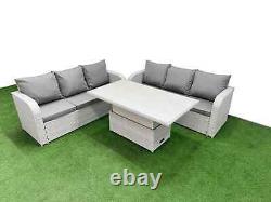 Fimous Outdoor Garden Furniture Sets 6-9 Seater Wicker Rattan Furniture Sofa Set