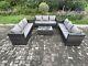 Fimous Outdoor Rattan Garden Furniture Set Patio Sofa Set With Coffee Side Table