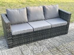 Fimous Outdoor Rattan Garden Furniture Set Patio Sofa Set with Coffee Side Table