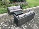 Fimous Outdoor Rattan Garden Furniture Set Patio Sofa Set With Side Coffee Table