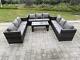 Fimous Outdoor Rattan Garden Furniture Set With Oblong Coffee Table Lounge Sofa