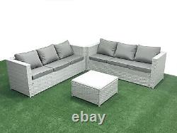 Fimous Rattan Garden Outdoor Furniture Set Rattan Garden Sofa Set with Cushions