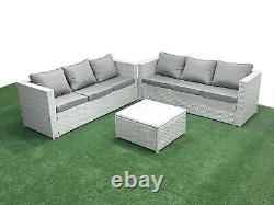 Fimous Rattan Garden Outdoor Furniture Set Rattan Garden Sofa Set with Cushions