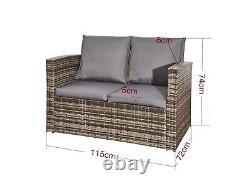 Firepit Rattan Garden Sofa set Furniture Relaxing 8 Seater Modern With Entertain