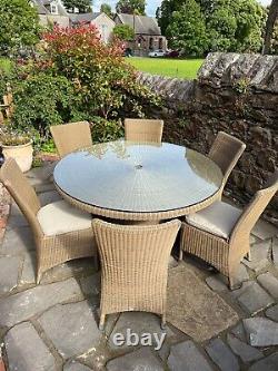 Free Delivery Neptune Cadiz Rattan 6 Seat Garden Outdoor Dining Furniture Set