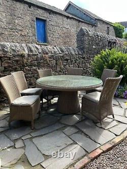 Free Delivery Neptune Cadiz Rattan 6 Seat Garden Outdoor Dining Furniture Set