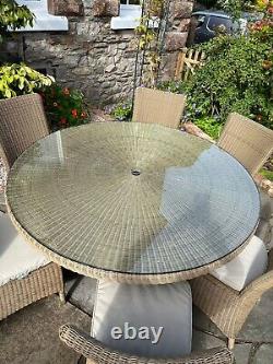 Free Delivery Neptune Cadiz Rattan 6 Seat Garden Outdoor Dining Furniture Set