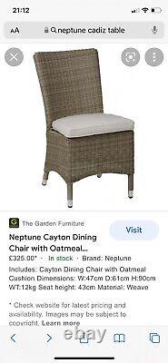 Free Delivery Neptune Cadiz Rattan 6 Seat Garden Outdoor Dining Furniture Set
