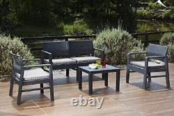 GARDEN FURNITURE PATIO SET 4 PIECE? Table + Sofa + 2x Chairs? Rattan