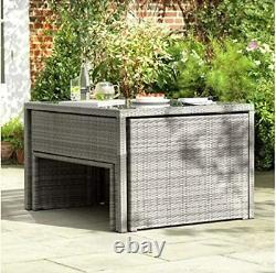 GSD Rattan Space Saving Garden Furniture Set, 6 Piece, Fully Assembled, Versitle