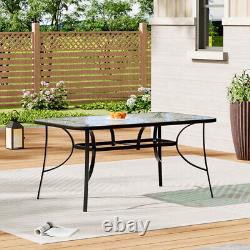 Garden Bistro Furniture Table Rattan Chairs Balcony Coffee with Umbrella Hole