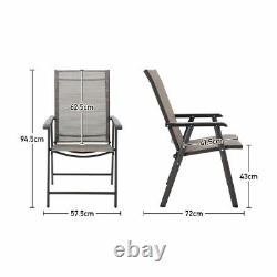 Garden Bistro Patio Furniture Set Folding Table Chairs Outdoor Indoor Rattan NEW