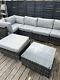 Garden Corner Patio Rattan Sofa Set With Seat Cushions Collection Only