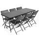 Garden Dining Set 6 Seater Rattan Effect Table Chairs Outdoor Furniture Christow