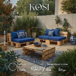 Garden Furniture Outdoor Cushions Replacemen Pallet Or Rattan Seating Blue