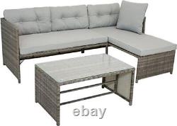 Garden Furniture Rattan Outdoor Set Sofa Corner Furniture Lounger Table Cushions