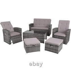 Garden Furniture Rattan Set Sofa Outdoor Patio Wicker Aluminium Table Chairs