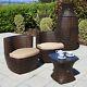 Garden Furniture Rattan Sofa Acorn Five-seater Set-ocean Grey