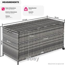 Garden Furniture Rattan Storage Box Set Aluminium Corner Balcony Cushion Box