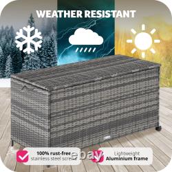 Garden Furniture Rattan Storage Box Set Aluminium Corner Balcony Cushion Box