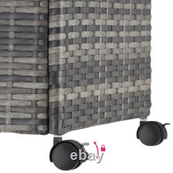 Garden Furniture Rattan Storage Box Set Aluminium Corner Balcony Cushion Box