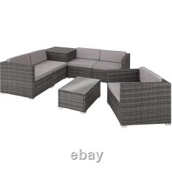 Garden Furniture Rattan Table and Chairs Sofa Set Outdoor Corner Patio Cushions