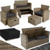 Garden Furniture Rattan Table And Chairs With Storage Outdoor Sofa Set Patio