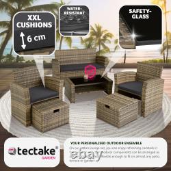 Garden Furniture Rattan Table and Chairs with Storage Outdoor Sofa Set Patio