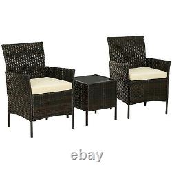 Garden Furniture Sets, Polyrattan Outdoor Patio Furniture Chairs Table GGF001BR1