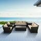Garden Furniture Sofa Rattan Chairs Coffee Table Storage Outdoor 7 Seater Patio