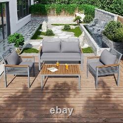 Garden Furniture Sofa Set with Coffee Table 4 Seater for Outdoor Patio Balcony