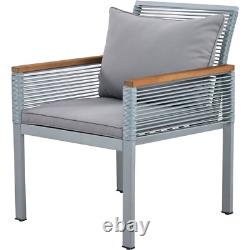 Garden Furniture Sofa Set with Coffee Table 4 Seater for Outdoor Patio Balcony